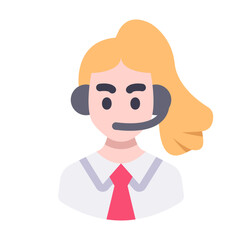 female costumer service avatar flat