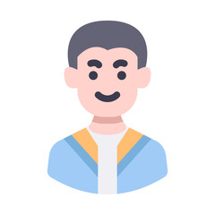young man avatar flat