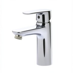 Chrome faucet with a water-saving aerator, designed for sustainable homes