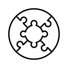 puzzle icon vector design template elegant style