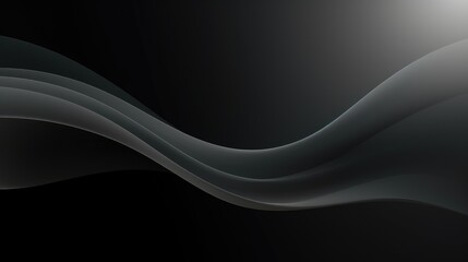 Fototapeta premium Abstract design featuring smooth, flowing lines on a dark background, evoking calmness.