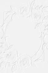 Obraz premium white rose frame