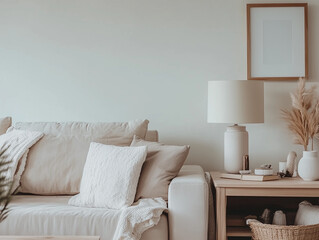 Serene Neutral Living Room Interior