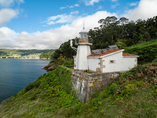 Faro de Punta Robaleira en Cedeira A Coruña Galicia