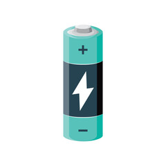 Alkaline battery icon in flat style. Different size accumulator vector illustration on isolated background. Accumulator recharge sign business concept.