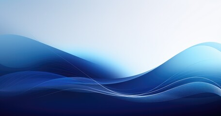 Obraz premium Abstract blue waves create a serene and modern background design.