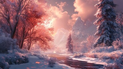 Winter to spring equinox art concept