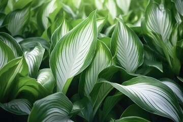 Obraz premium Tropical Leaves: Abstract Green Leaf Texture with White Frame on Natural background in Thailand and Asia - Beautiful Calm Blooming Leaves