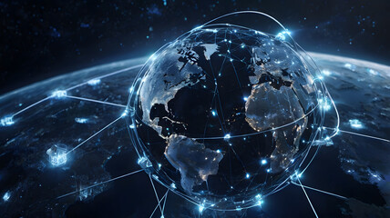 Obraz premium Global Network Connection 
