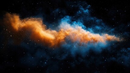 Fototapeta premium Cosmic Nebula swirls, space background, interstellar dust, artwork