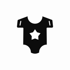 baby clothes star icon vector sign