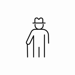 old man icon vector sign