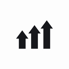 growth chart arrow icon vector sign