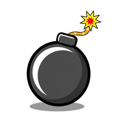 cartoon bomb with burning fuse