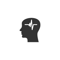 Heart rate icon isolated on transparent background