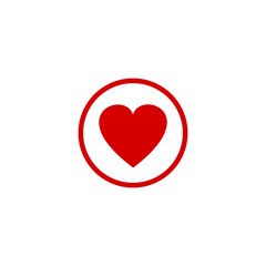 Love icon. Heart sign symbol icon isolated on transparent background