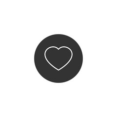 Love icon. Heart sign symbol icon isolated on transparent background
