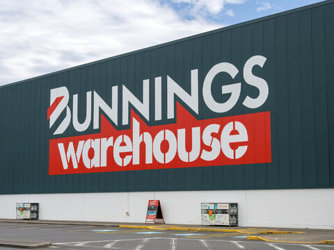 Bunnings Warehouse East Tamaki mega store. Auckland, New Zealand - December 25 2024