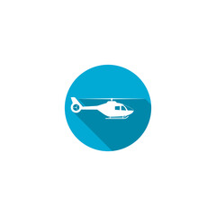 Helicopter icon isolated on transparent background