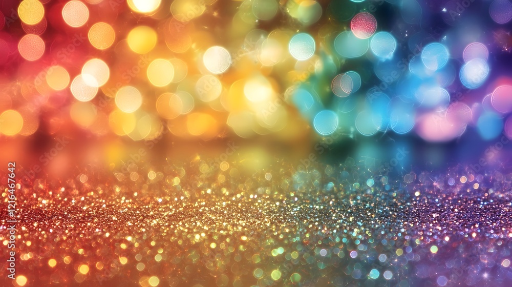 Poster mesmerizing and captivating glitter gradient background featuring a seamless rainbow of colors with 