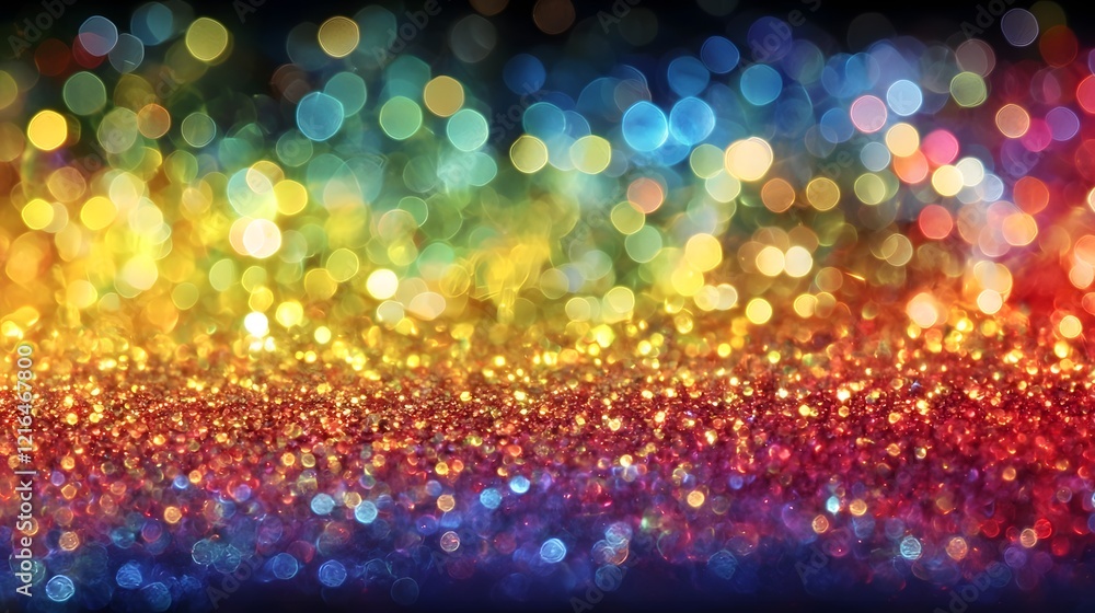 Leinwandbilder vibrant multicolored glitter particles creating a shimmering sparkling and dazzling backdrop with a 