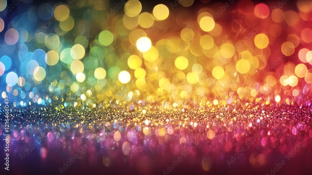 Leinwandbilder captivating and mesmerizing rainbow glitter backdrop with smooth gradient transitions between vibran