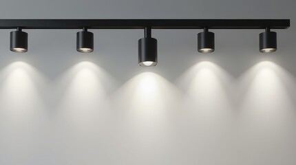 track lighting isolated against a transparent background showcasing sleek modern design and functionality ideal for contemporary interior spaces and mood illumination