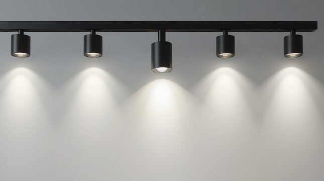 track lighting isolated against a transparent background showcasing sleek modern design and functionality ideal for contemporary interior spaces and mood illumination