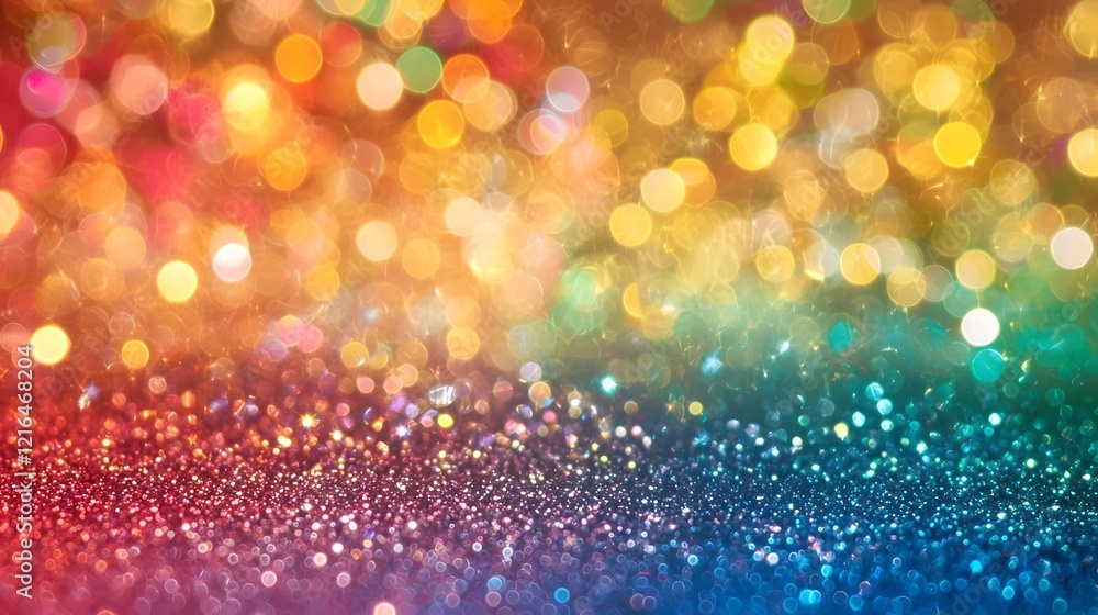 Leinwandbilder mesmerizing multicolor glitter texture with shimmering rainbow spectrum for creative projects backgr