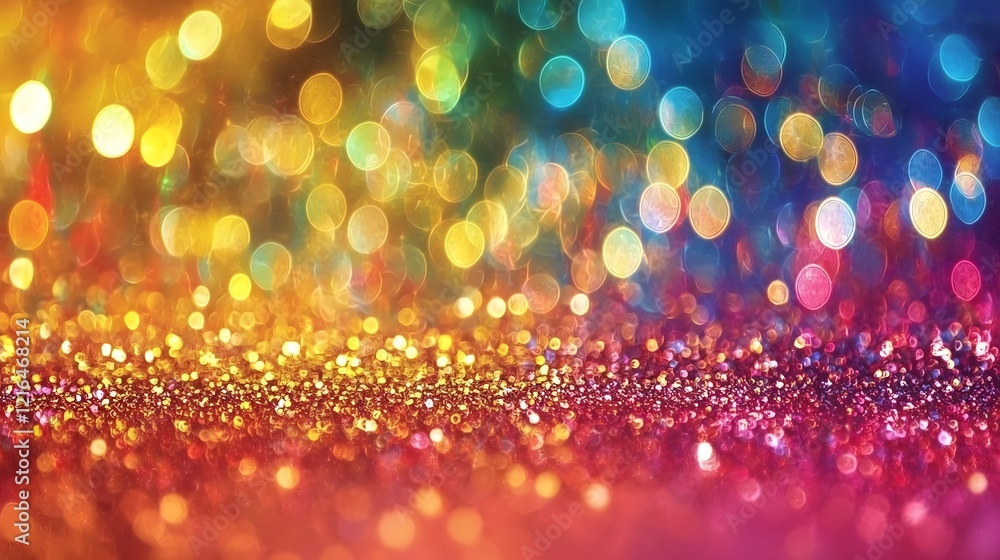 Poster mesmerizing multicolor glitter backdrop with seamless rainbow shimmer and sparkling effect ideal for