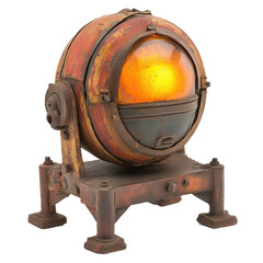 Rustic Metal Orb Lamp Studio Shot