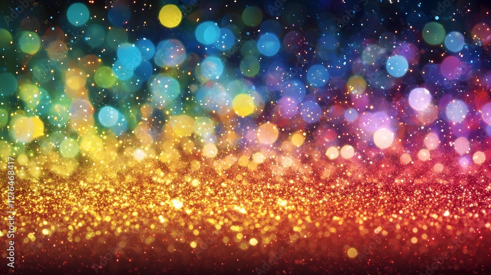 Leinwandbilder shimmering rainbow gradient glittery abstract background with dynamic particles and vibrant colors f