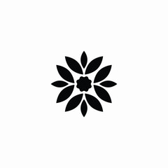 Flower art logo, drawing, shape, sign, pattern, mandala, floral, leaf vector template fully editable