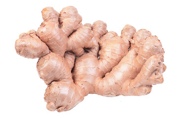 Ginger root isolated on white background