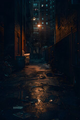 Fototapeta premium Chilling Representation of Nyctophobia: The Fear of Darkness