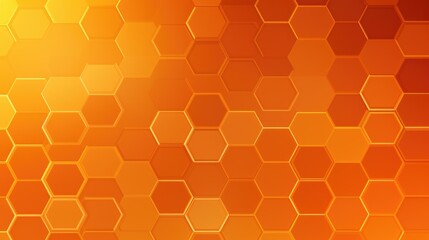 A vibrant orange hexagonal pattern creating a modern, abstract design.