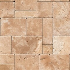 Obraz premium Elegant beige stone tile pattern used for flooring in a modern interior space