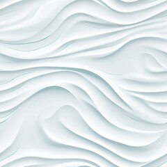 Obraz premium Textured white waves creating a serene and modern background design in a minimalist aesthetic
