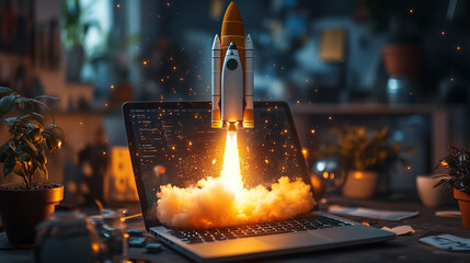 Close-up of a startup, showcasing innovation and creativity in business