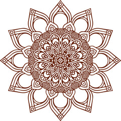 Beautiful flower art and mandala vector design