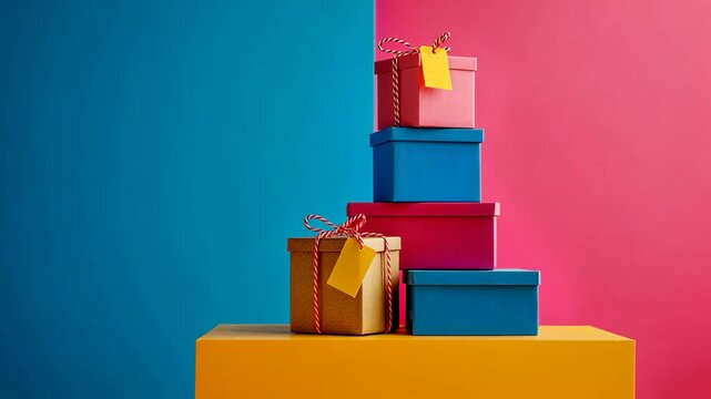 Delivery boxes &ndash; bright minimalism with free shipping tags