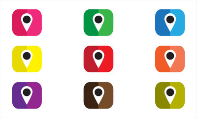 Location Icons, Colorful Location Icons, Trendy Stylish Location Icons, Versatile Location Icons, Address Icons, Map Icons, Location Logos, Location App Icon