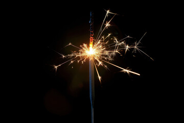 Fototapeta premium Sparkler's dazzling display of light
