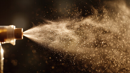 Golden Water Spraying - Nature's Hydration