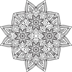 Beautiful flower art and mandala vector design