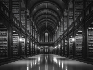 Majestic Library Hall of Knowledge