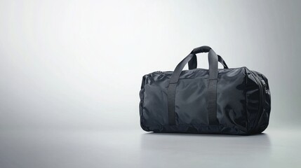 Compact travel bag with a foldable design, displayed against a white-to-gray gradient background.