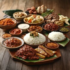 Obraz premium Indonesian Cuisine: A Feast of Flavors