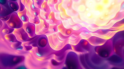 Abstract holographic background. Colorful fluid design element. Generative AI
