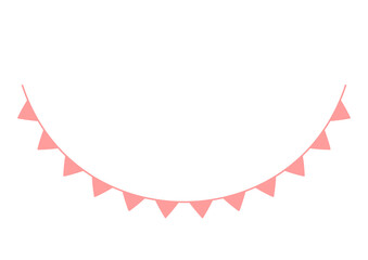 ピンクのカーブするガーランドライン背景